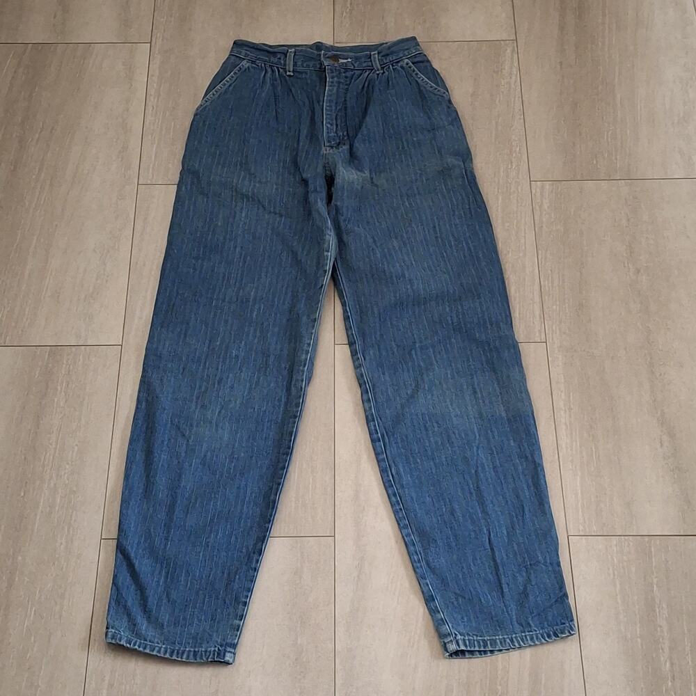 Vintage 70s Lee Jeans Tapered Pin Stripe Talon Zipper Size 8